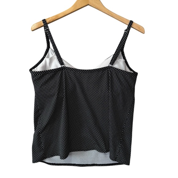 🖤 Lands’ End Polka Dot Tankini Top & High-Rise Bottoms – Size 16 - Picture 5 of 7